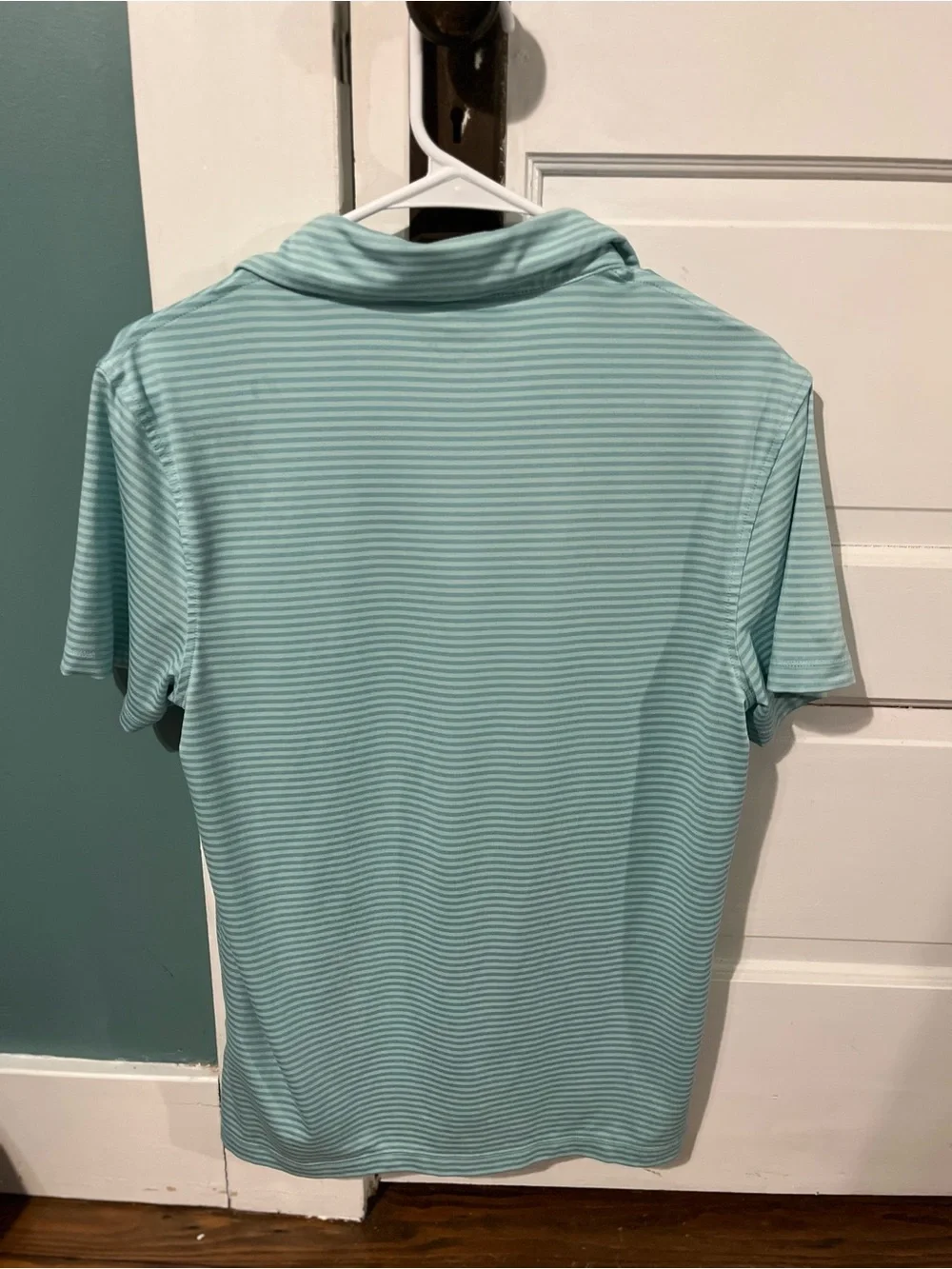 J. Crew Performance Aqua Striped Polo